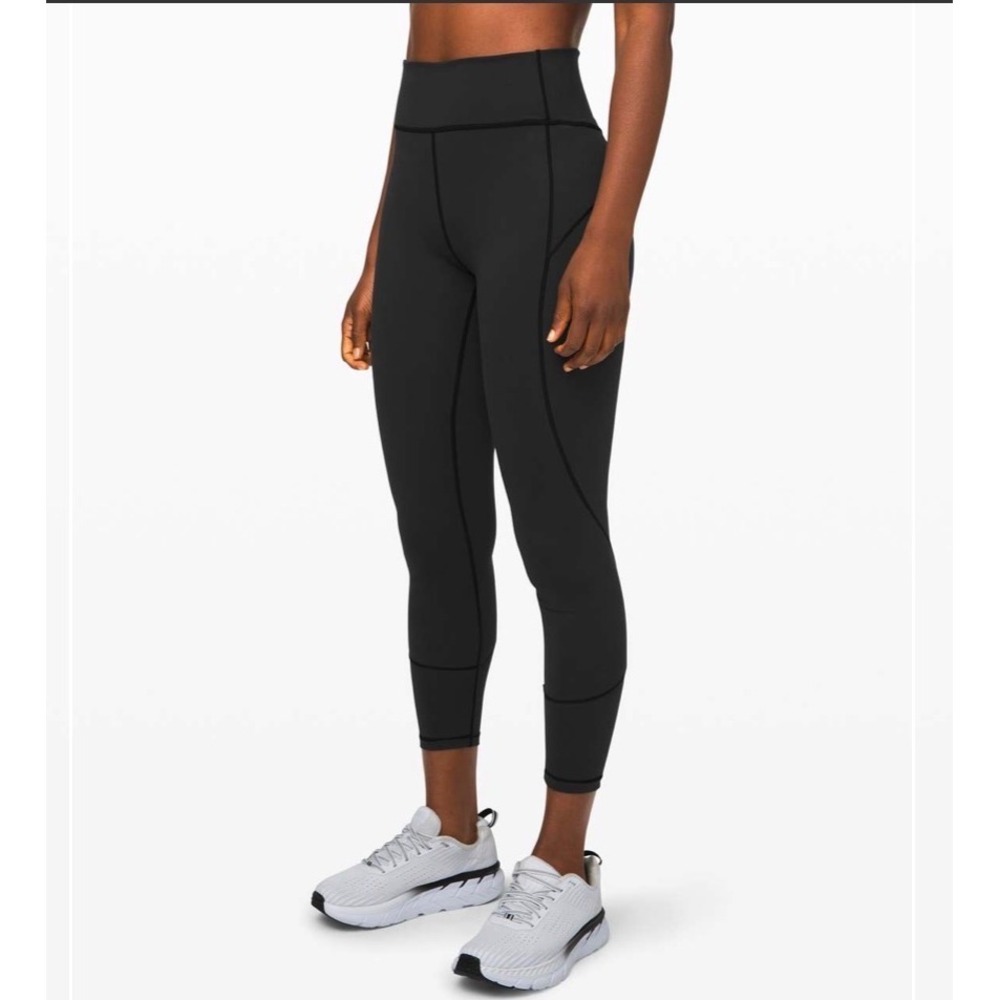 Lululemon In Movement 7/8 Tight 25" Everlux leggings Women‎ 2 Black LW5BPGS